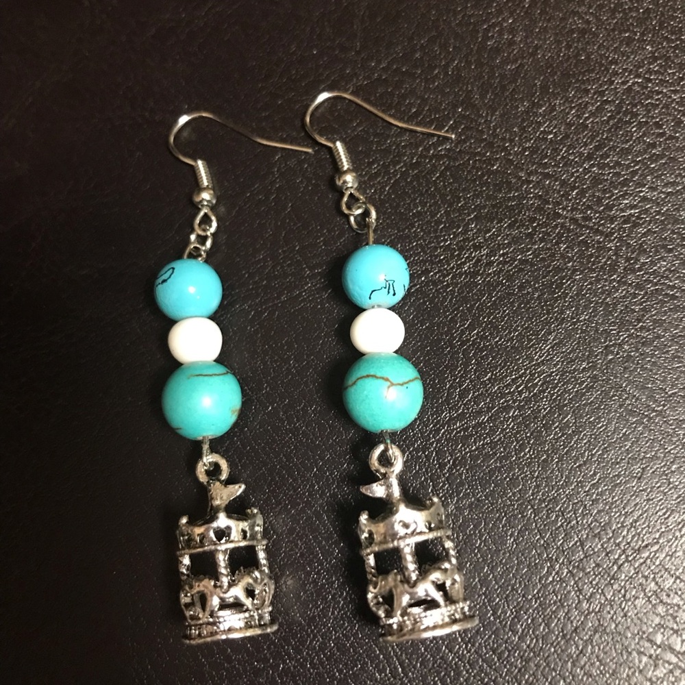 Carousel handmade earrings.